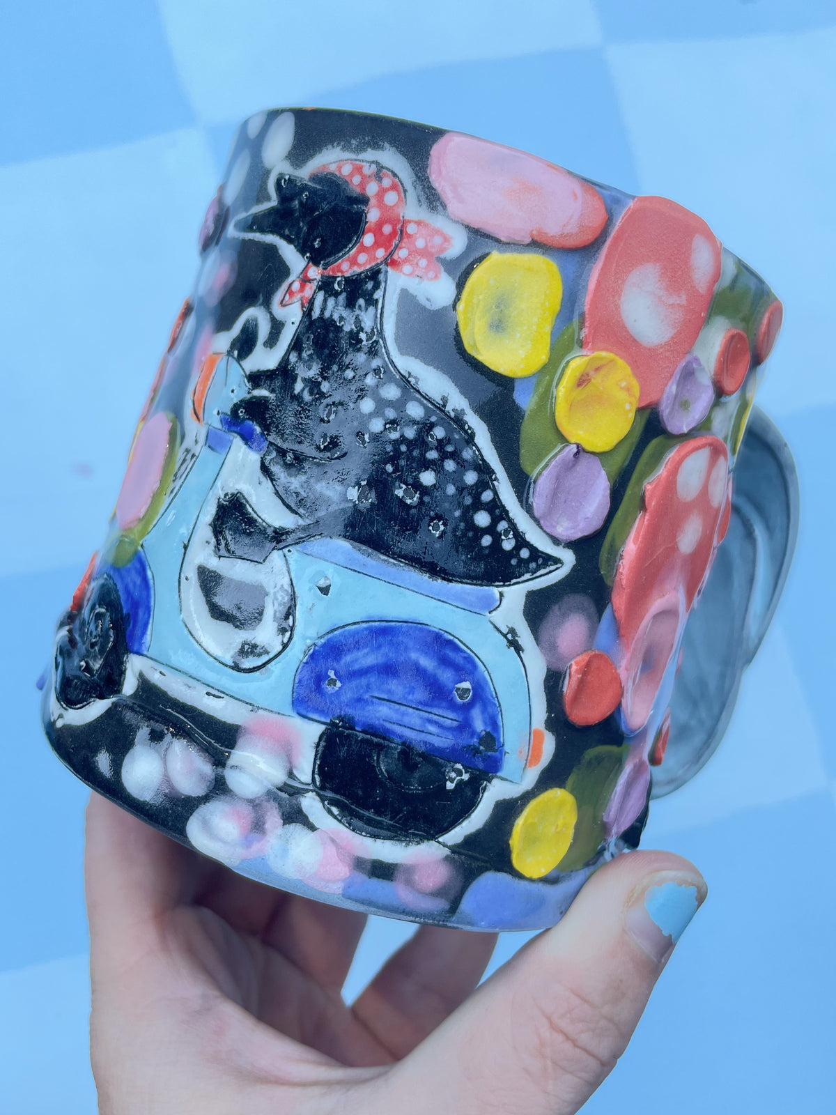 Loon on a Vespa Mug, 14-16 oz
