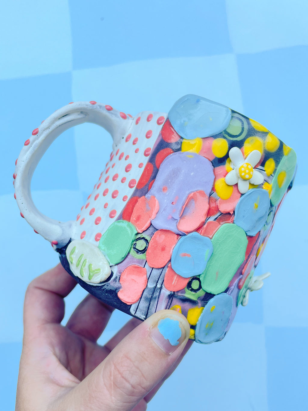 3D Daisy Mini Mug, 6-8 oz
